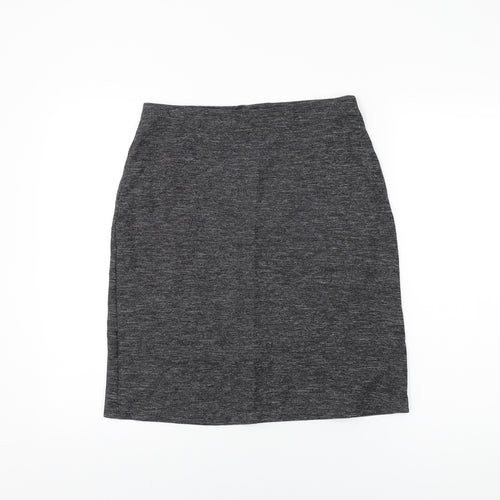 Marks and Spencer Womens Grey Polyamide A-Line Skirt Size 10