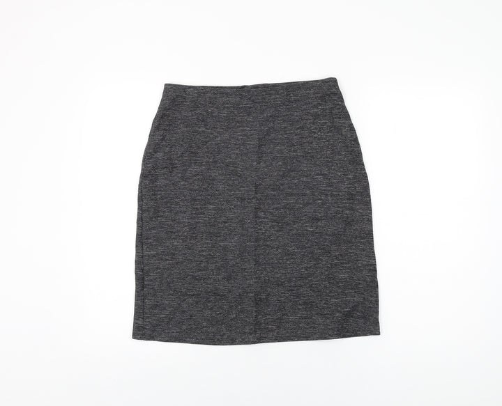 Marks and Spencer Womens Grey Polyamide A-Line Skirt Size 10