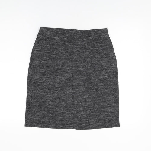 Marks and Spencer Womens Grey Polyamide A-Line Skirt Size 10