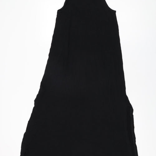 Marks and Spencer Womens Black Viscose Shift Size 8 Round Neck Pullover