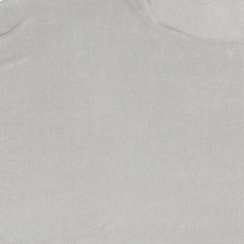 essence Womens Grey Polyester Basic T-Shirt Size 30 Round Neck