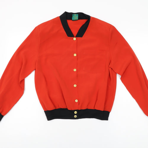 Canda Womens Red Jacket Size 12 Button