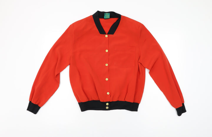 Canda Womens Red Jacket Size 12 Button