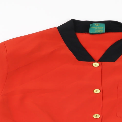 Canda Womens Red Jacket Size 12 Button