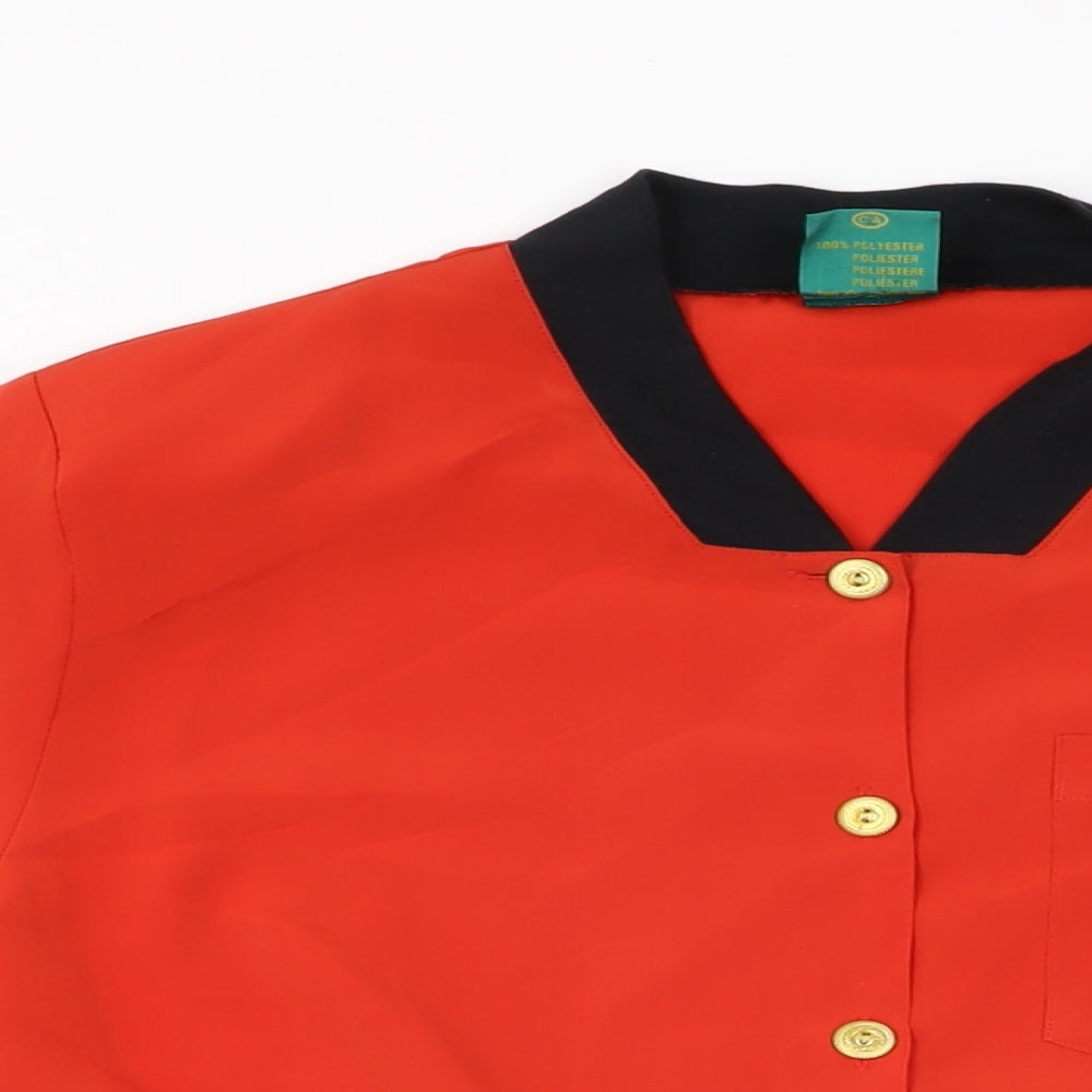 Canda Womens Red Jacket Size 12 Button