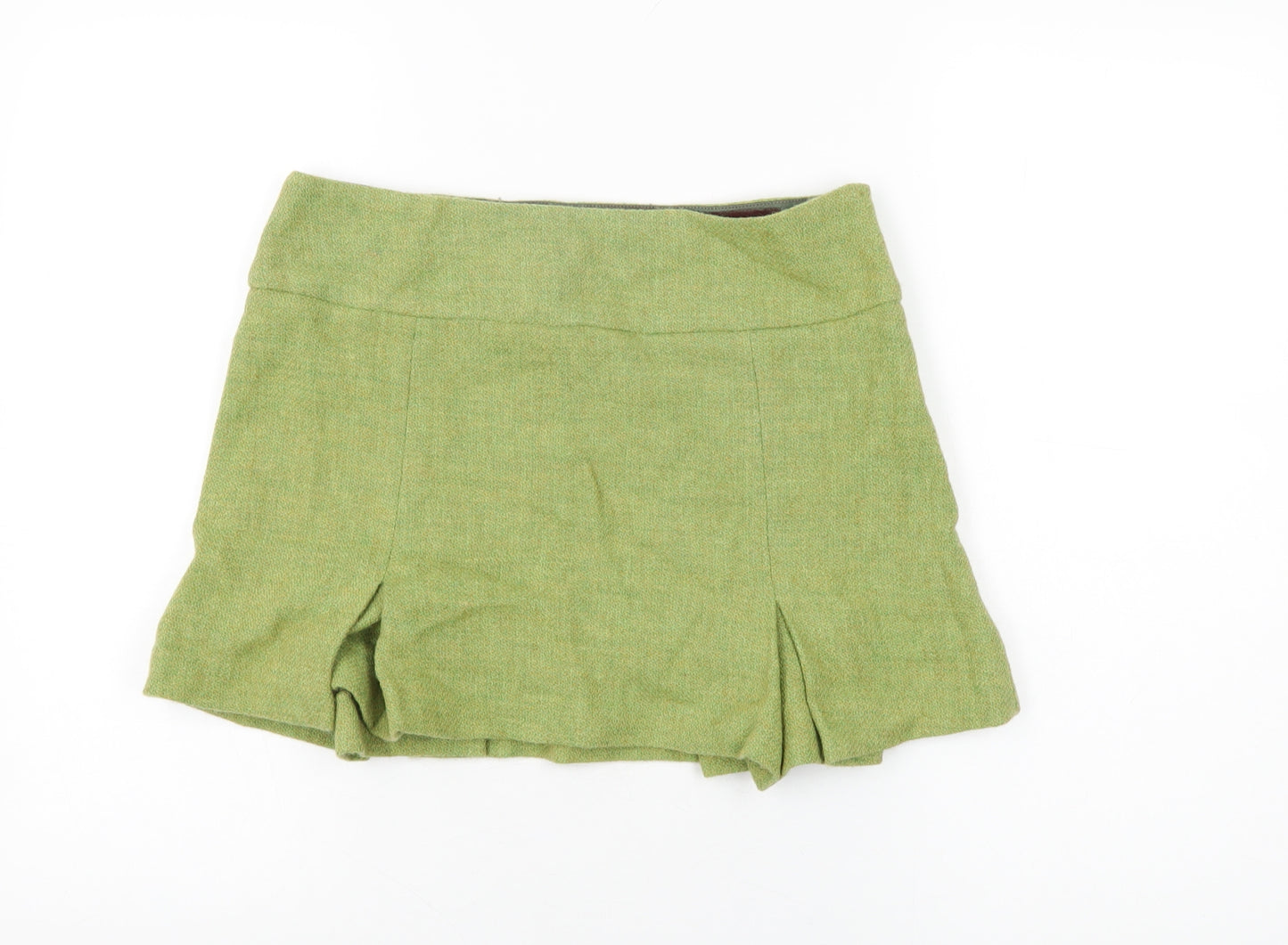 Cabbages & Roses Womens Green Wool Mini Skirt Size 10 Zip