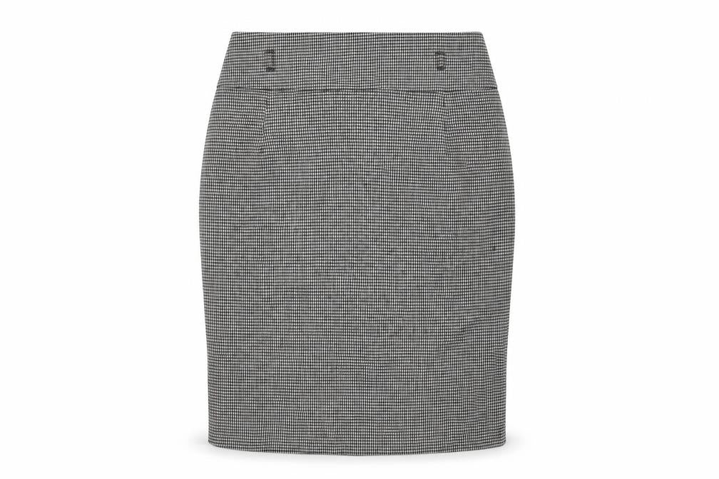 Marks and Spencer Womens Black Geometric Polyester Straight & Pencil Skirt Size 10 Zip