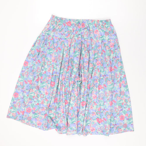 Rushcliffe Womens Multicoloured Floral Polyester Swing Skirt Size L