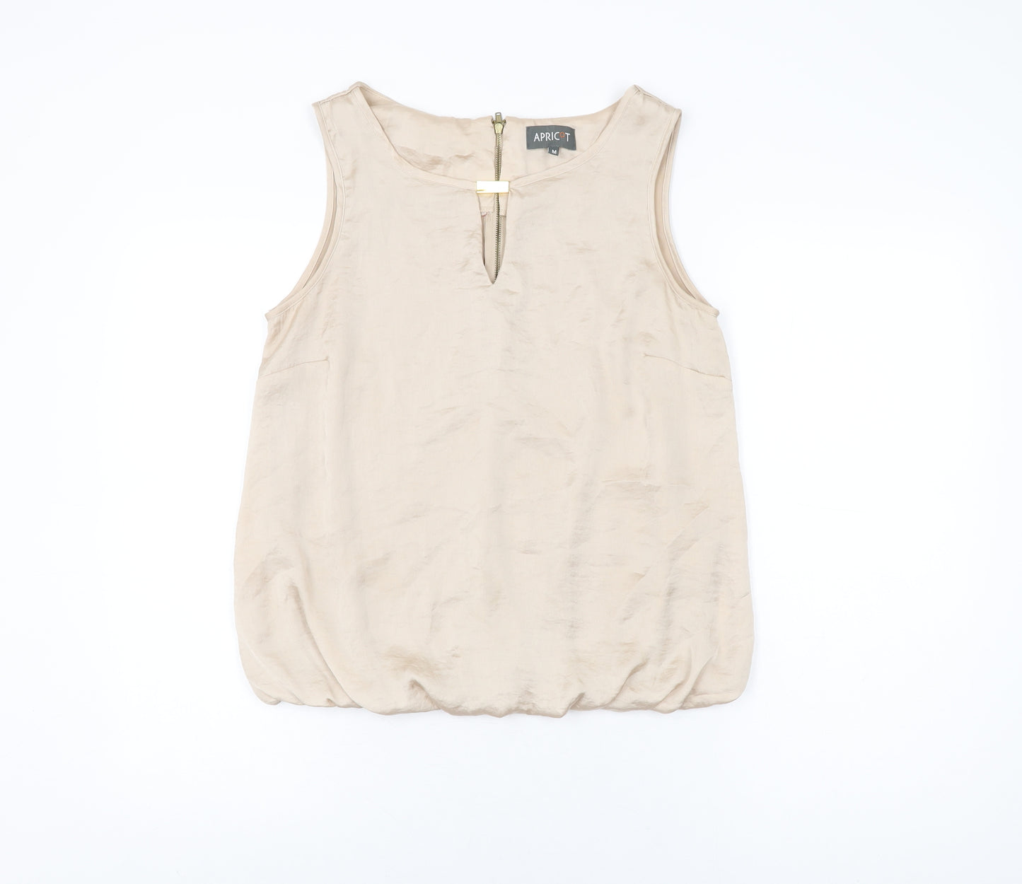Apricot Womens Beige Polyester Basic Blouse Size M Round Neck