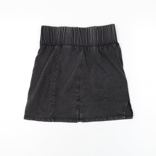 ASOS Womens Black Cotton Mini Skirt Size 10