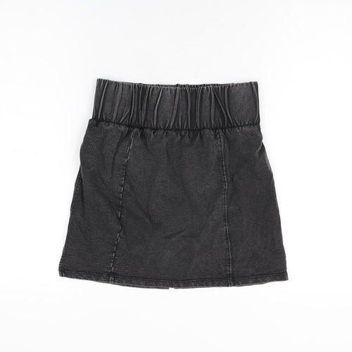 ASOS Womens Black Cotton Mini Skirt Size 10
