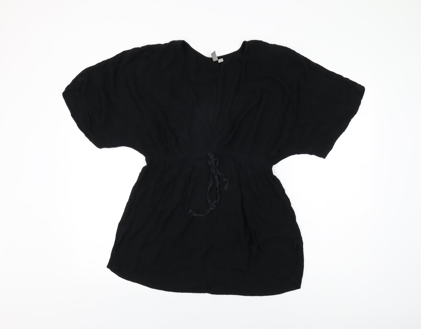 ASOS Womens Black Cotton Cover Up Size 12