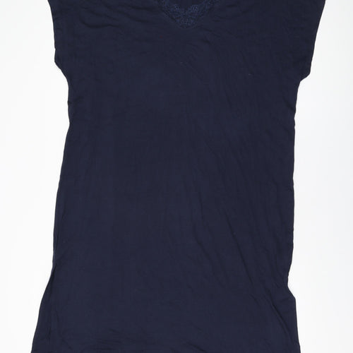 Marks and Spencer Womens Blue Solid Cotton Top Dress Size 20