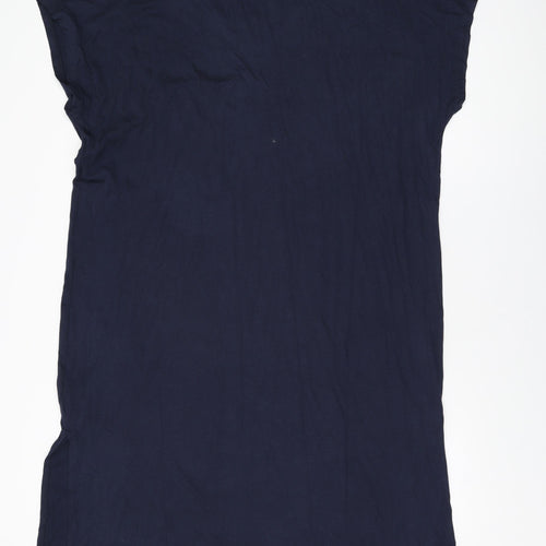 Marks and Spencer Womens Blue Solid Cotton Top Dress Size 20