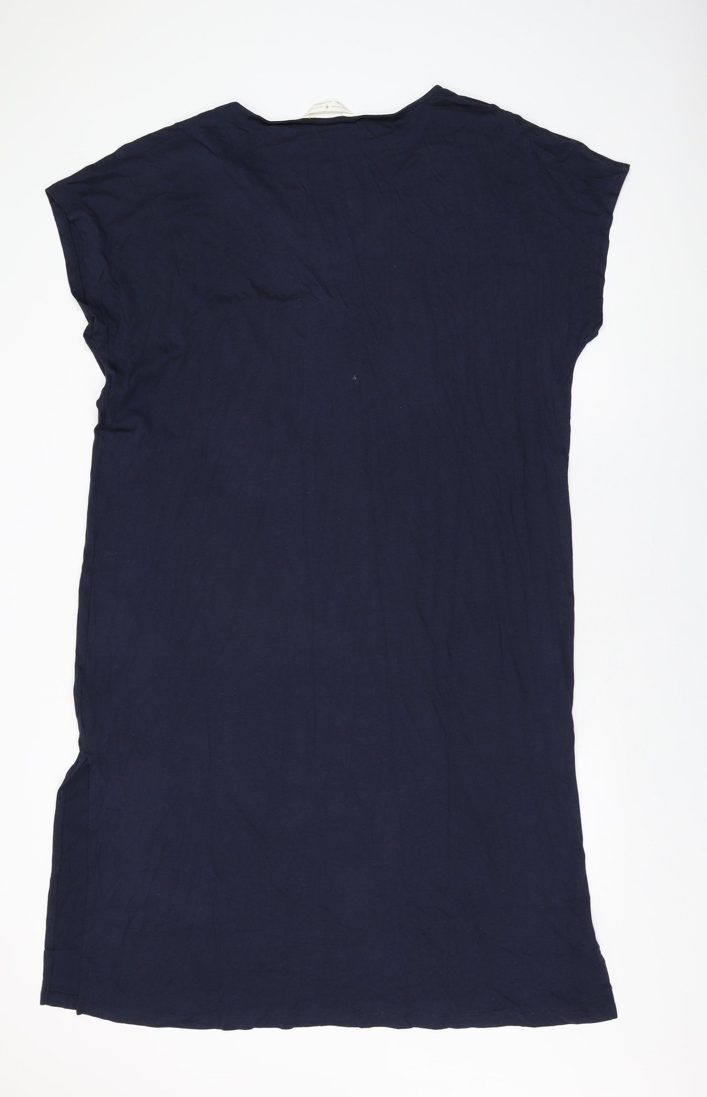 Marks and Spencer Womens Blue Solid Cotton Top Dress Size 20