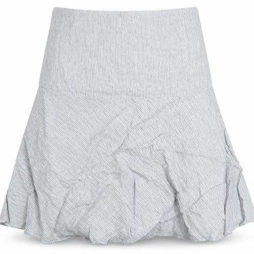 Marks and Spencer Womens Blue Striped Linen A-Line Skirt Size 10 Zip