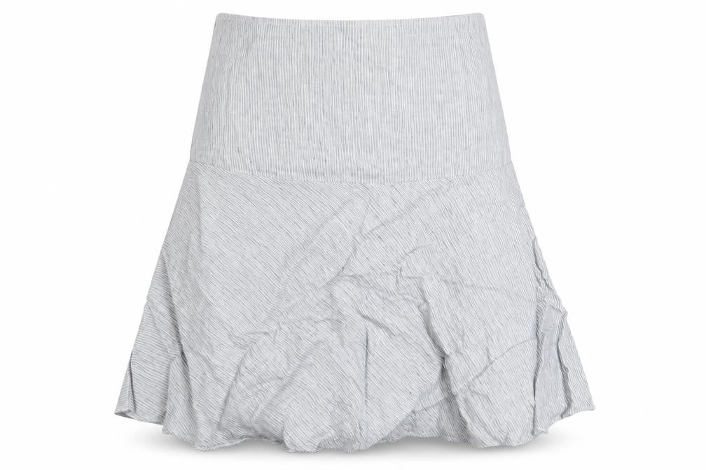 Marks and Spencer Womens Blue Striped Linen A-Line Skirt Size 10 Zip