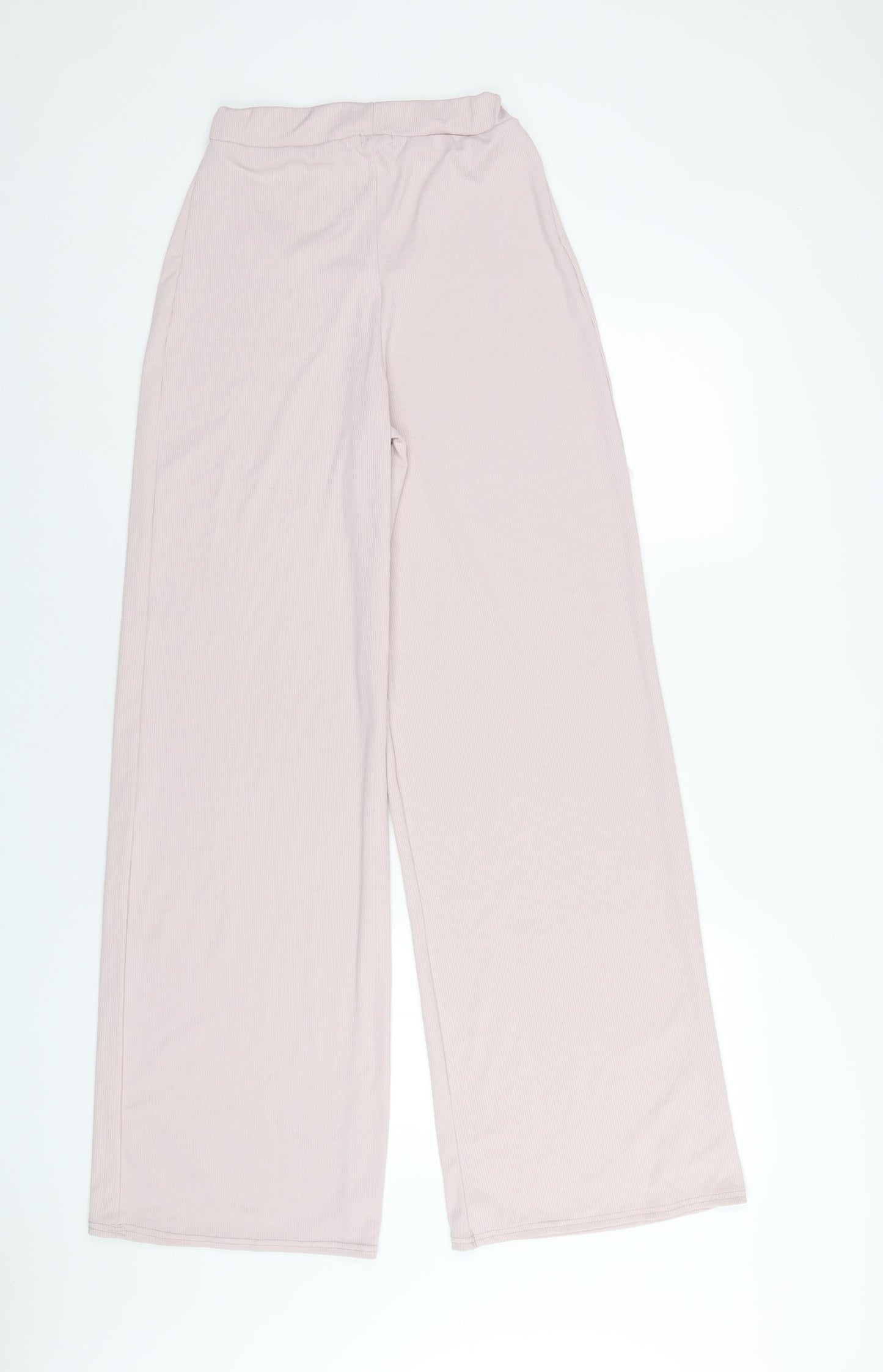 Nasty Gal Womens Pink Polyester Trousers Size 10 L33 in Regular