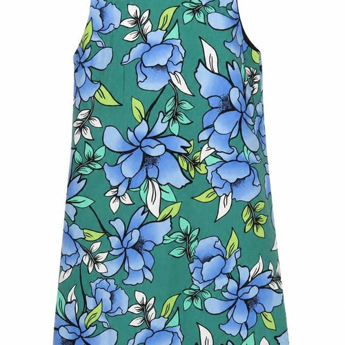 Dorothy Perkins Womens Multicoloured Floral Polyester A-Line Size 14 Round Neck Zip