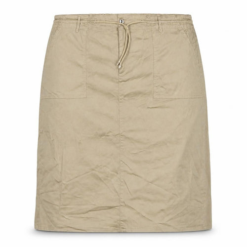 Simply Be Womens Beige Cotton A-Line Skirt Size 30 Zip