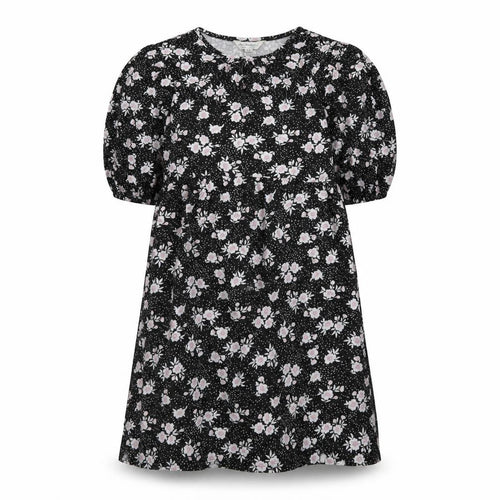 Miss Selfridge Womens Black Floral Cotton A-Line Size 12 Round Neck Pullover