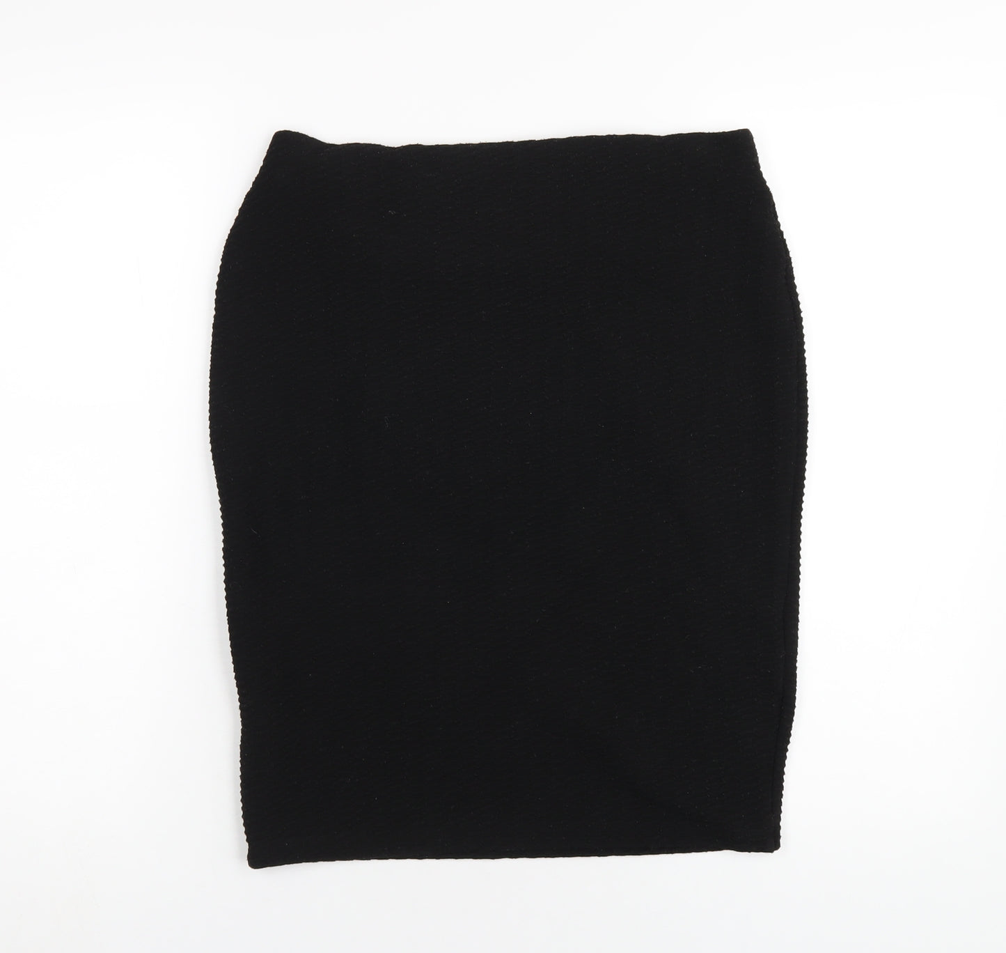 Marks and Spencer Womens Black Polyester Straight & Pencil Skirt Size 10