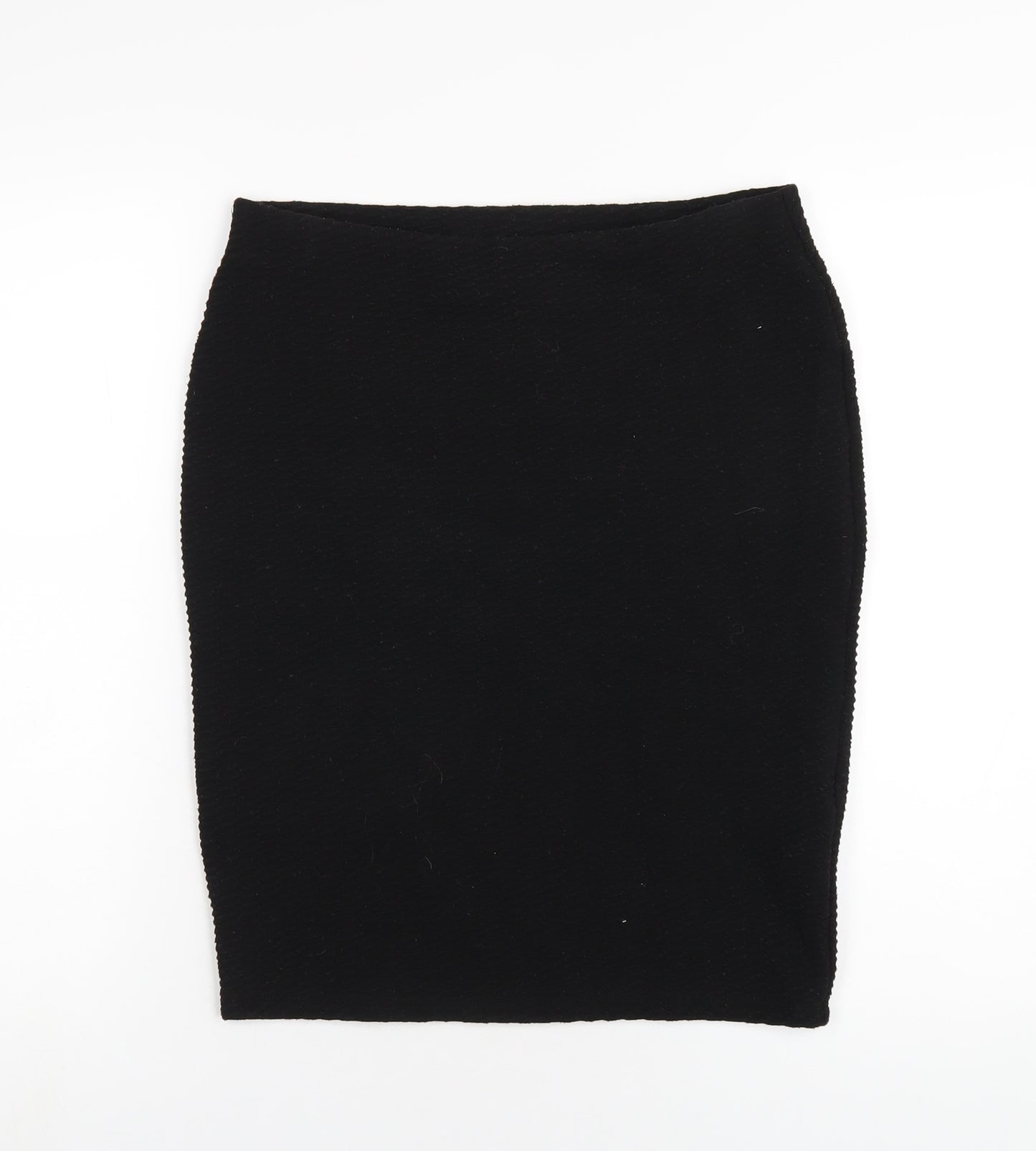 Marks and Spencer Womens Black Polyester Straight & Pencil Skirt Size 10