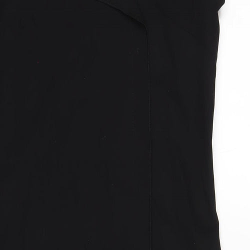 French Connection Womens Black Polyester Pencil Dress Size 10 V-Neck Pullover