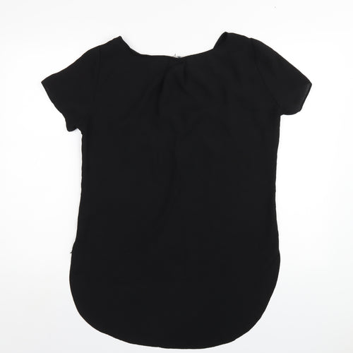Belle Vere Womens Black Polyester Basic T-Shirt Size 12 Round Neck
