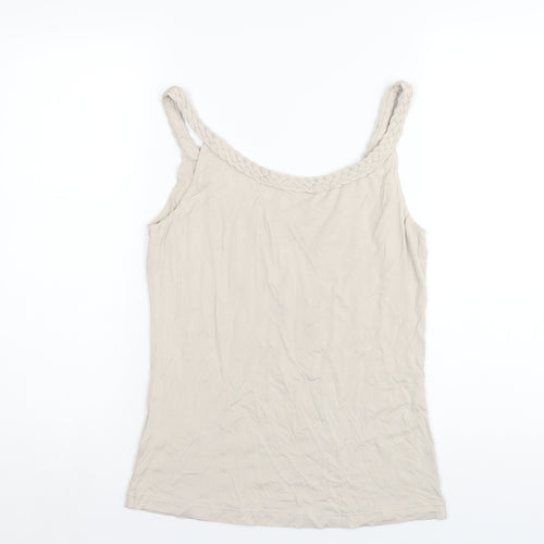 Together Womens Beige Viscose Camisole T-Shirt Size 14 Scoop Neck