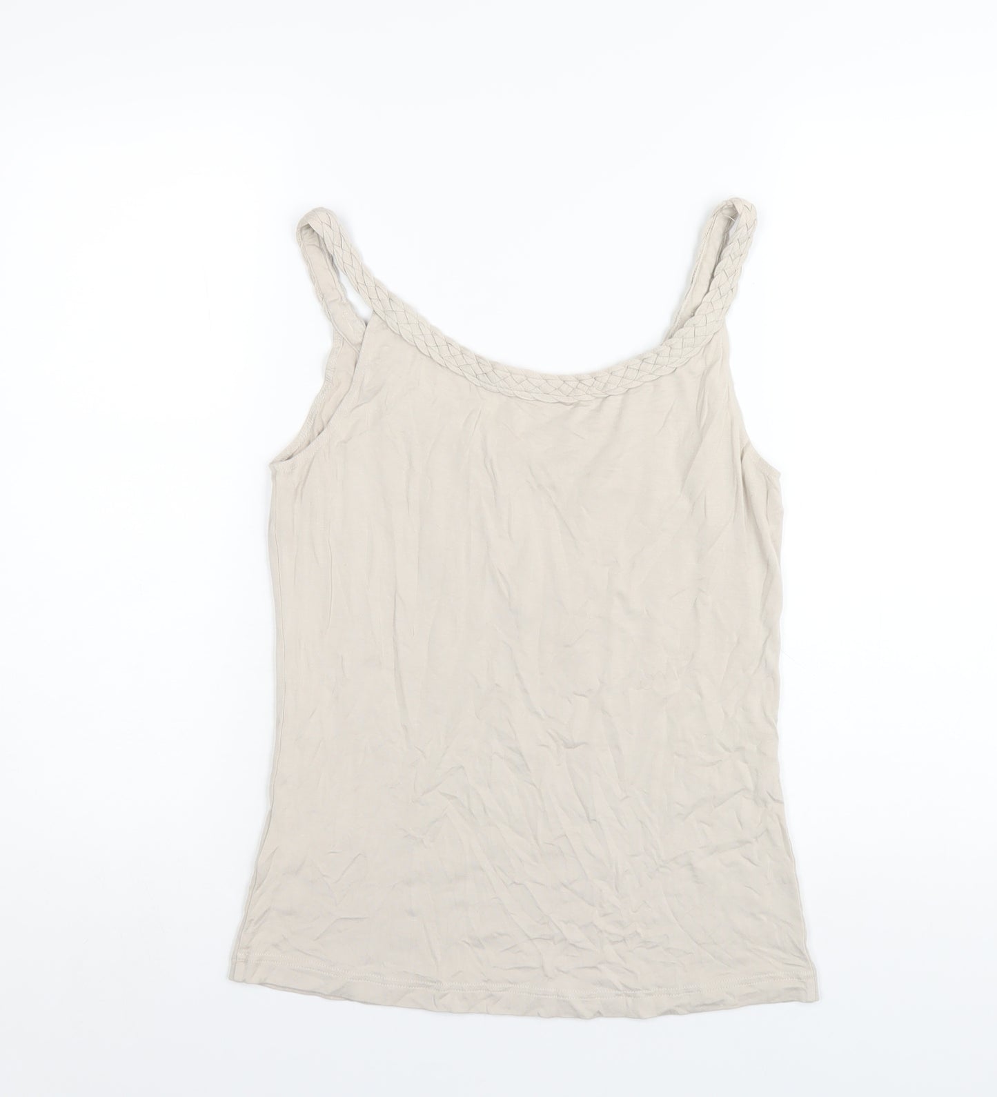 Together Womens Beige Viscose Camisole T-Shirt Size 14 Scoop Neck