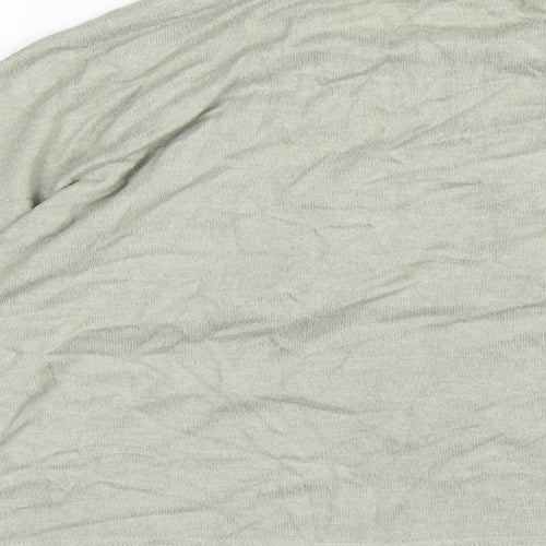 Disney Womens Green Viscose Cropped T-Shirt Size S Round Neck - Mickey Mouse