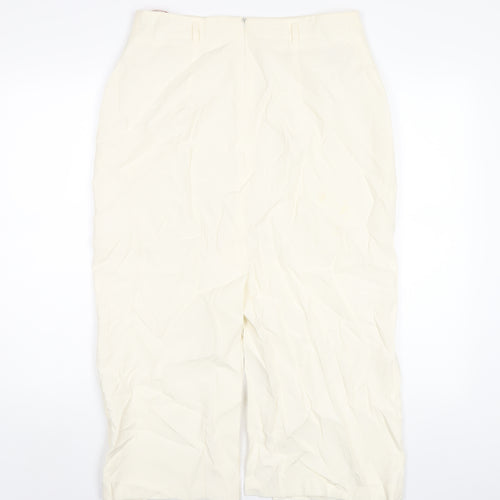 Betty Barclay Womens Ivory Viscose Straight & Pencil Skirt Size 16 Zip