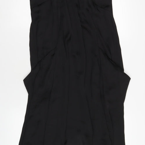 ASOS Womens Black Polyester A-Line Size 8 V-Neck Pullover