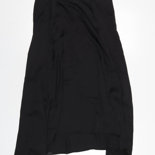 ASOS Womens Black Polyester A-Line Size 8 V-Neck Pullover