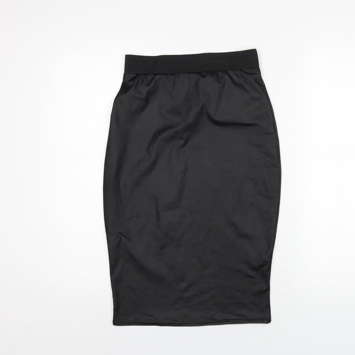 PARISIAN SIGNATURE Womens Black Polyester Straight & Pencil Skirt Size 12