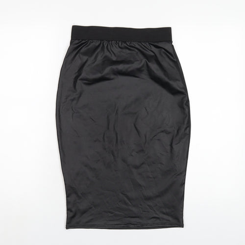 PARISIAN SIGNATURE Womens Black Polyester Straight & Pencil Skirt Size 12