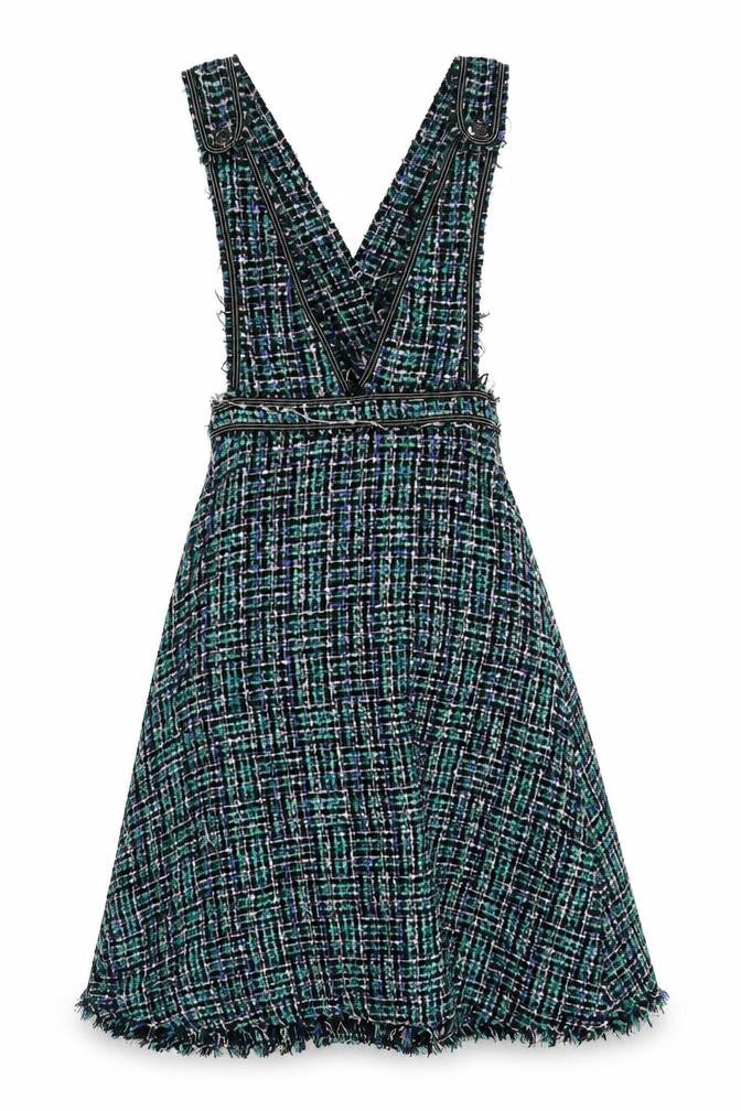 Front view of Zara women’s multicoloured polyester a-line, size XS, v-neck zip