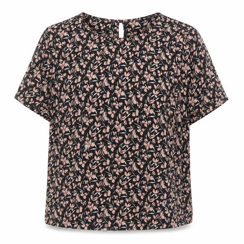 Miss Selfridge Womens Multicoloured Floral Polyester Tunic Blouse Size 12 Scoop Neck