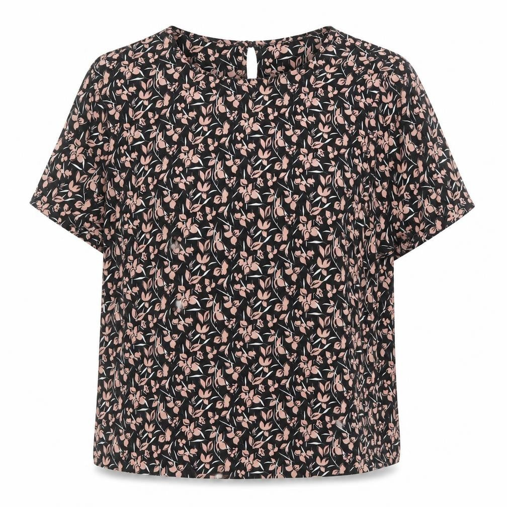 Miss Selfridge Womens Multicoloured Floral Polyester Tunic Blouse Size 12 Scoop Neck