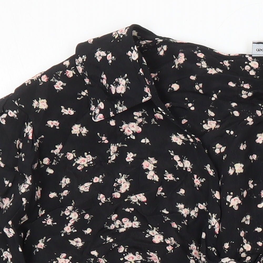 ASOS Womens Multicoloured Floral Viscose Tunic Blouse Size 18 Collared