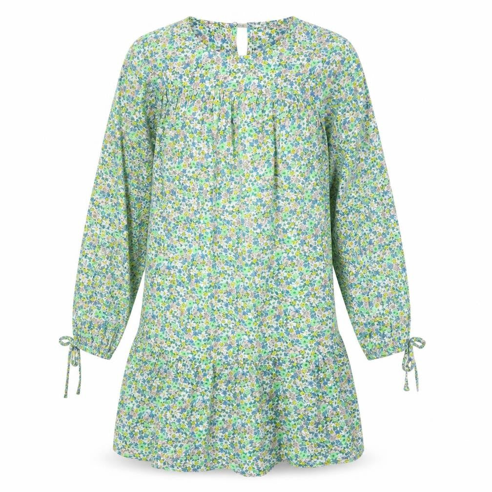 Influence Womens Multicoloured Floral 100% Cotton Tunic Blouse Size 12 Scoop Neck