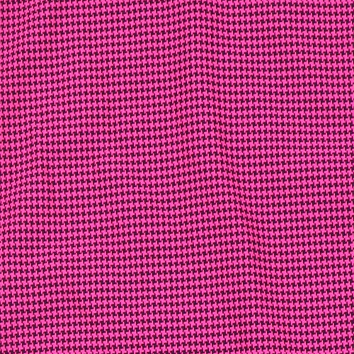 Saygi Womens Multicoloured Houndstooth Polyester Blend Shift Size L Collared
