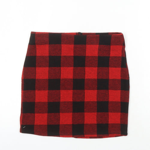 FOREVER 21 Womens Multicoloured Check Polyester Mini Skirt Size S