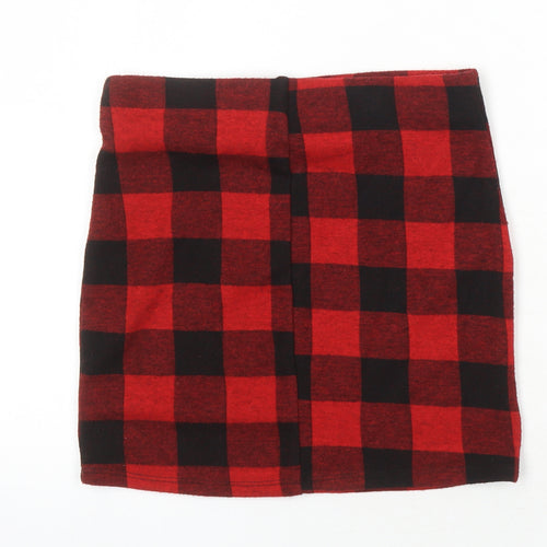 FOREVER 21 Womens Multicoloured Check Polyester Mini Skirt Size S
