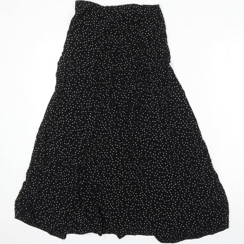 New Look Womens Multicoloured Polka Dot Viscose A-Line Skirt Size 6 Zip - Front split