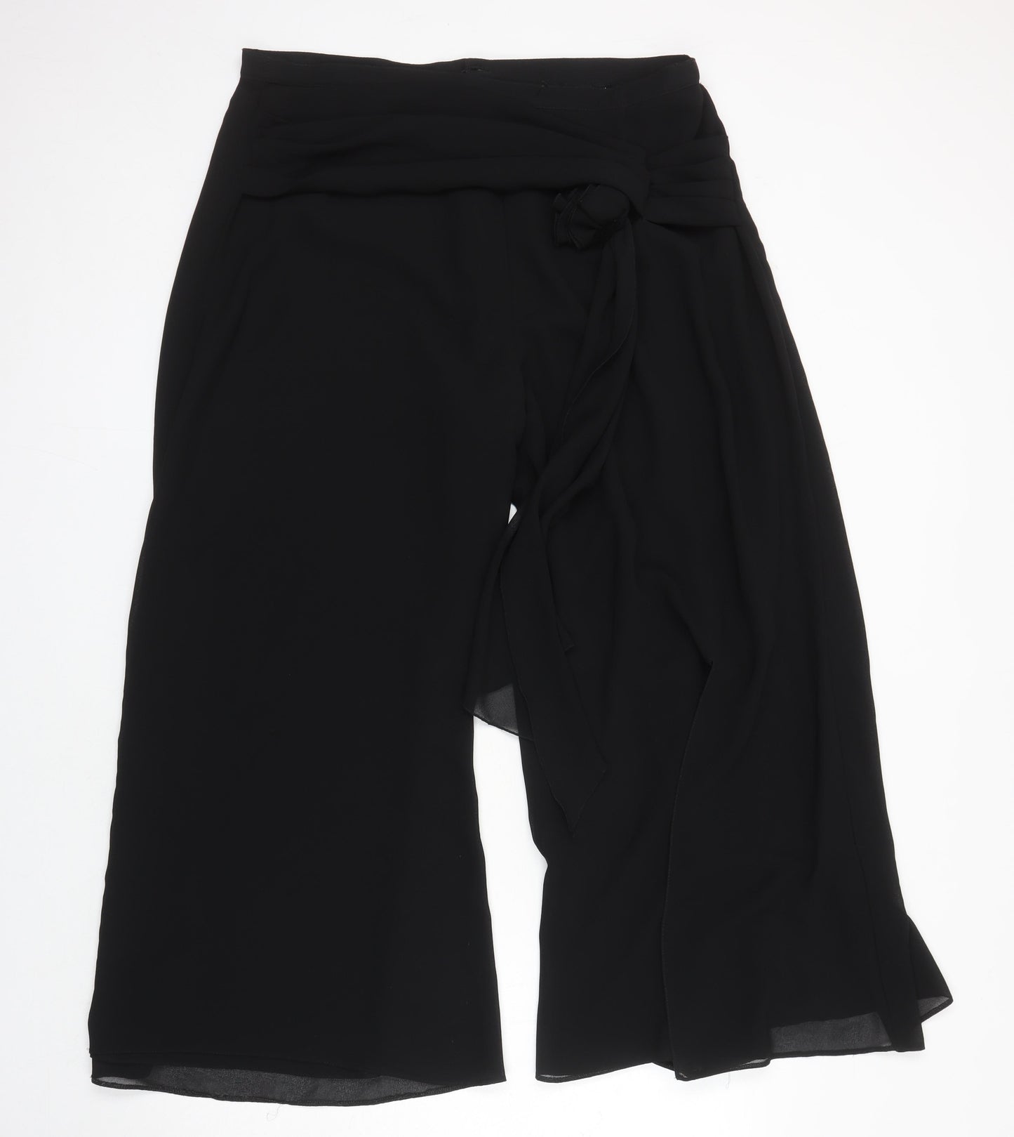 Roman Womens Black Polyester Trousers Size 22 L25 in Regular Zip