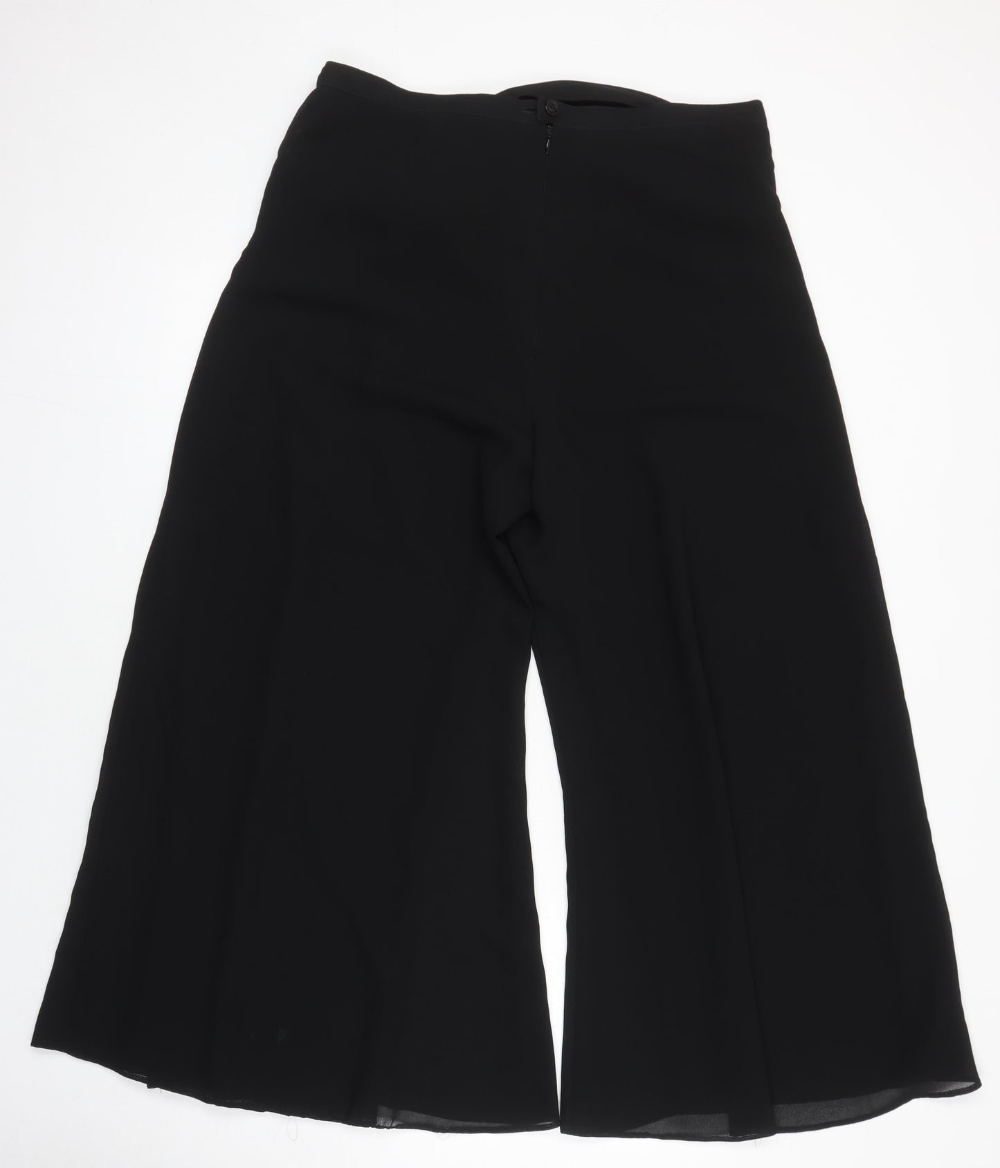 Roman Womens Black Polyester Trousers Size 22 L25 in Regular Zip