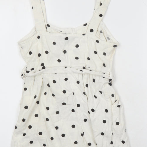 New Look Womens Multicoloured Polka Dot 100% Polyester Playsuit One-Piece Size 10 - Pockets