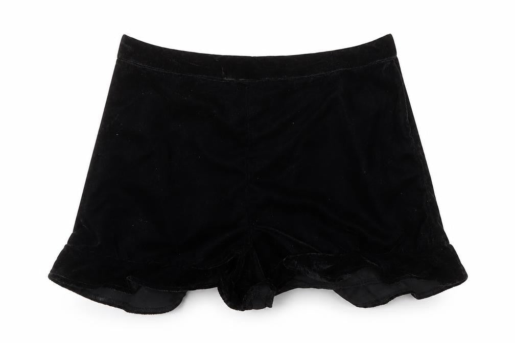 River Island Girls Black 100% Polyester Hot Pants Shorts Size 9-10 Years Regular - Elasticated Waist